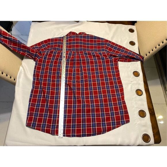 Chaps Shirt Mens 2XLT Plaid Long Sleeve Dress Shirt Button Down - Picture 5 of 6